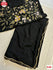Black Soft Chinnon Chiffon Saree With Handwork