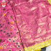Pink Pure Khadi Crepe Silk Banarasi Rich Zari Saree