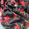Black Digital Printed Georgette Saree With Stone Work