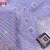 Lavender Silk Fancy Saree With Embroidery Work