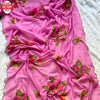 Pink Georgette Hand Sequins Worked Saree