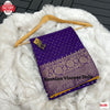 Purple Russian Pure Dola Silk Banarasi Saree
