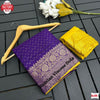 Purple Russian Pure Dola Silk Banarasi Saree