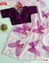 Soft Organza Butterfly Pattern Handwork Saree With Stitched Blouse