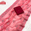 Punch Pink Shimmer Chiffon Embroidered Partywear Saree