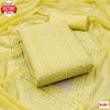 Yellow Georgette Chikankari Kurtha Suruwal Piece