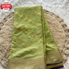 Parrot Green Pure Soft Chiffon Banarasi Sequins Embroidered Saree