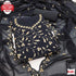 Black Georgette Semi-stitched Kurtha Suruwal Piece