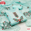 Sky Blue Chanderi Silk Embroidered Kurtha Suruwal Piece