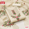 Cream Chanderi Silk Embroidered Kurtha Suruwal Piece