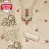 Cream Chanderi Silk Embroidered Kurtha Suruwal Piece