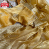 Yellow Jimmy Choo Silk Embroidered Partywear Saree With Readymade Blouse