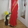 Pure Red Chunri Print Cotton Saree