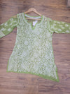 Parrot Green lucknowi chikankari top
