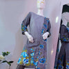 Designer Multishaded Grey Pakistani Kurtha Pant Dupatta Set