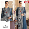 Mayco Blue Semi-stitched Pakistani Kurtha Suruwal Piece
