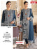 Mayco Blue Semi-stitched Pakistani Kurtha Suruwal Piece