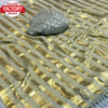 Ash Chiffon Golden Zari Saree