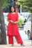 Red Anarkali Kurthi Palazzo Set