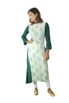 Jenifry Green and White Kurthi top
