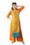 Jenifry Yellow and Orange Kurthi Top
