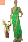 Green Georgette Saree with Zari Work