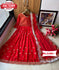 Red Embroidered Anarkali Gown with Dupatta