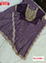 Purple Pure Georgette Saree With Silver Zari Weaving