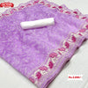 Lavender Pure Organza Saree With Chikankari Work
