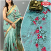 Soft Cotton Organza Saree With Embroidery