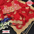 Red Organza Embroidered Saree