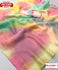 Multi-colour Pastel Organza Saree With Foil Work
