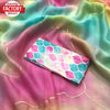 Multi-colour Pastel Organza Saree With Foil Work
