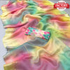 Multi-colour Pastel Organza Saree With Foil Work
