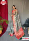 Ash Pure Organza Banarasi Saree
