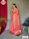 Pink Pure Organza Banarasi Saree