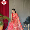 Pink Pure Organza Banarasi Saree