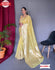 Light Yellow Pure Linen Banarasi Saree