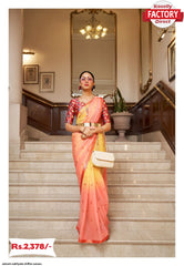 Pure Chiffon Weaving Foil Print Saree