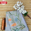 Ash Hand Painted Pure Viscose Organza Saree