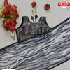 Black Shibori Print Georgette Saree With Readymade Blouse