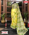 Yellow Pure Nylon Organza Hand Painted Saree