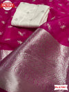 Hot Pink Kanchipuram Organza Embroidered Saree