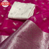 Hot Pink Kanchipuram Organza Embroidered Saree