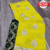 Yellow Pure Georgette Banarasi Saree