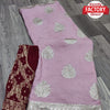 Baby Pink Pure Georgette Banarasi Saree