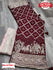 Maroon Pure Munga Silk Zari Weaving Saree