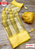Yellow Chiffon Foil Work Saree