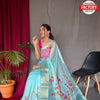 Pure Organza Digital Printed Saree With Zari Border