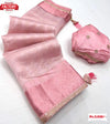 Pink Organza Weaving And Stone Work Saree